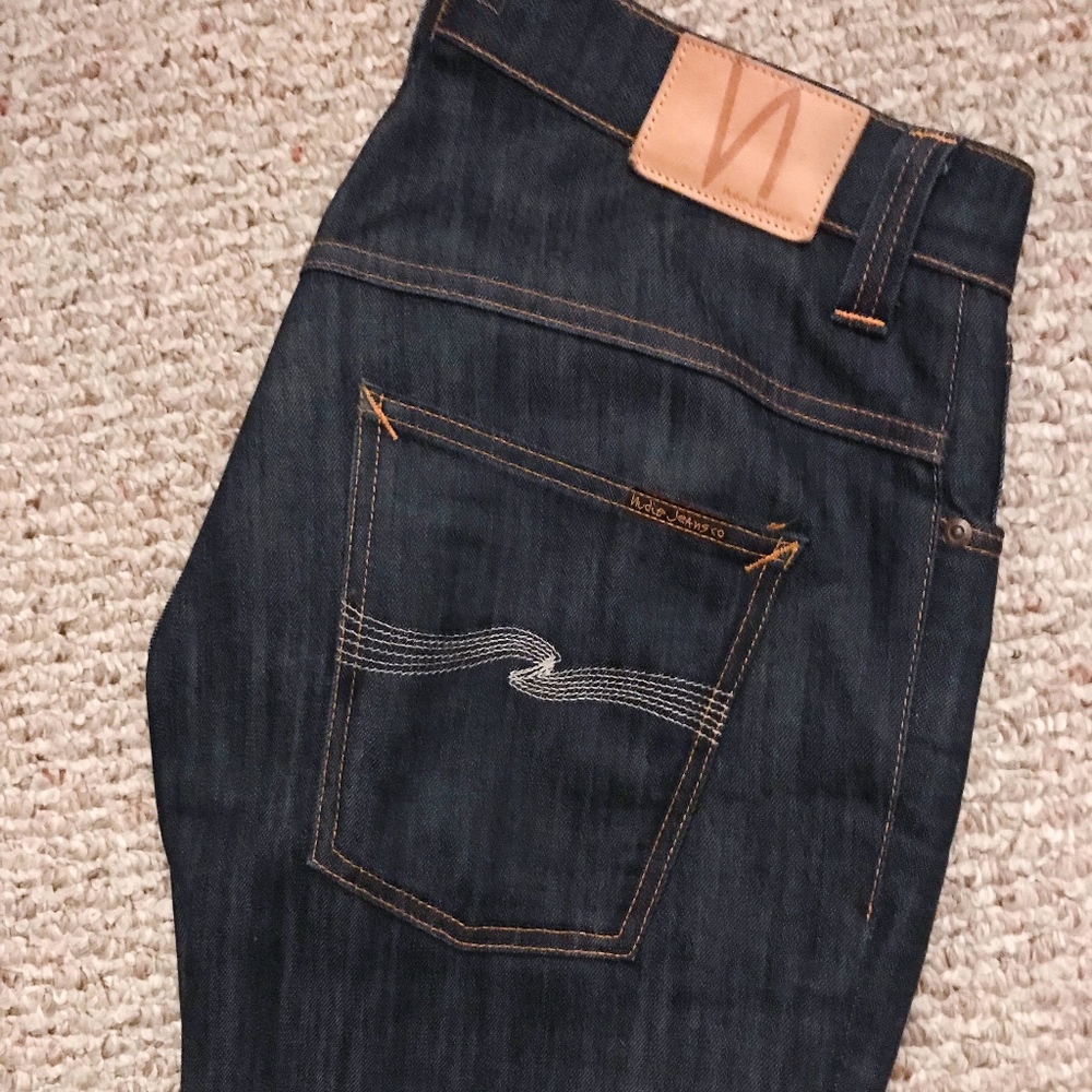Nudie Jeans - Thin Finn Dry Ecru Embo👖